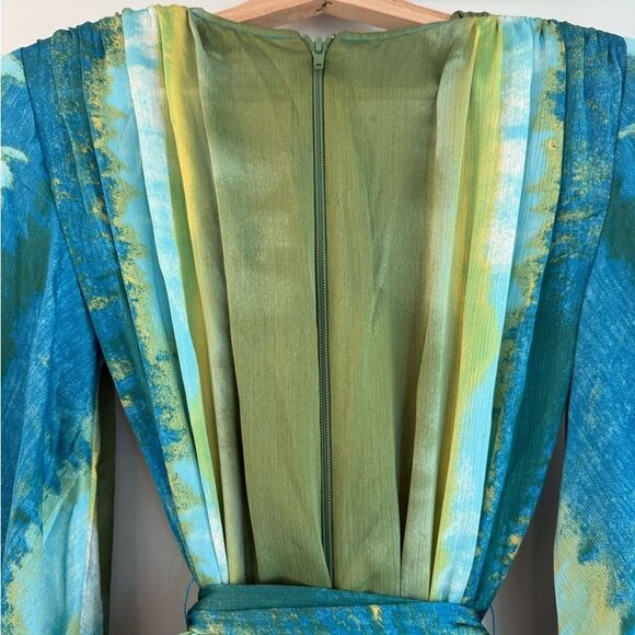 Bronx and Banco Green and Blue Mini Dress - Picture 16 of 16